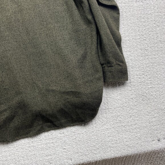 Natural Issue Rugged Wear Heavy Flannel Dark Green Shirt Men Sz M Long Sleeve - Picture 15 of 16